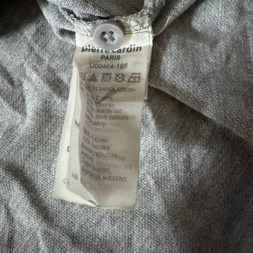 Pierre Cardin men's polo shirt used, size M, gray melange