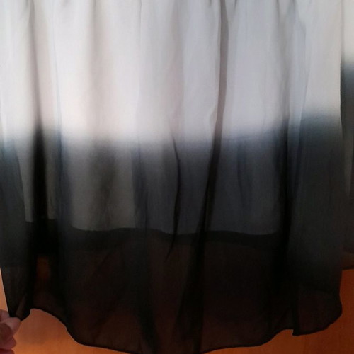 Terranova mini skirt tie-dye gray - black new, organza fabric
