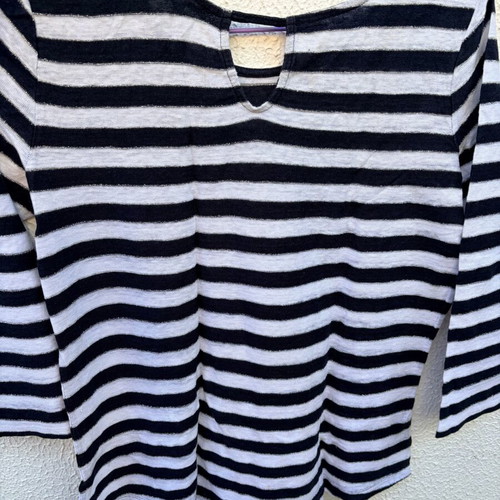 Massimo Dutti striped blouse like new, white and blue, size S