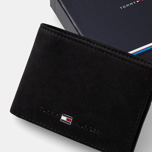 Tommy Hilfiger Johnson Mini CC Flap & Coin Pocket Wallet new, black leather