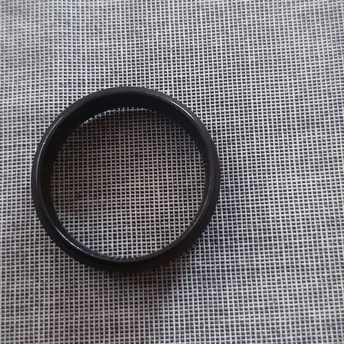 Men's ring wedding band black stainless steel new