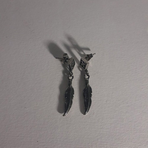 Earrings like new, stainless steel, silver color