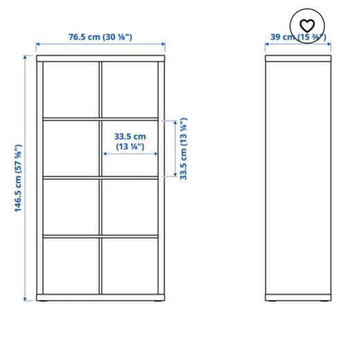 IKEA KALLAX bookcase office shelf, like new