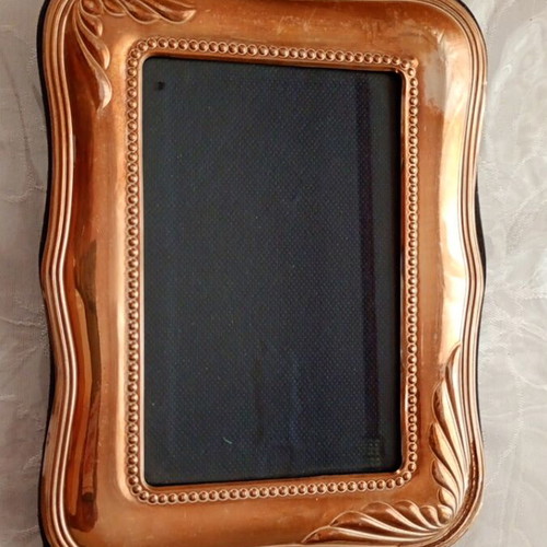 Silver-plated photo frame used, 21cm x 16cm