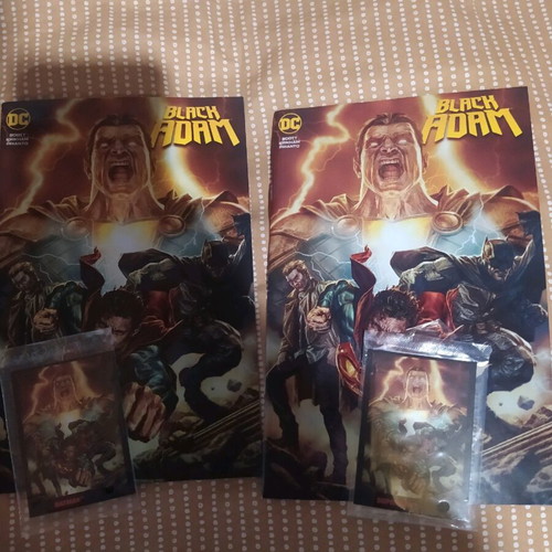 Black Adam comic like new with cards