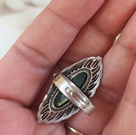 Women's ring new with green stone