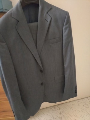 Bitsiani blue suit used, jacket size 50, trousers size 44