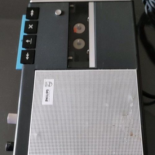 Philips cassette player used, 1968 model with small cassette