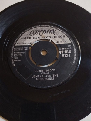 Johnny & The Hurricanes Down Yonder 7" single μεταχειρισμένο, rock