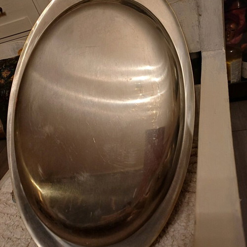 Plate 50x34 with gold border like new