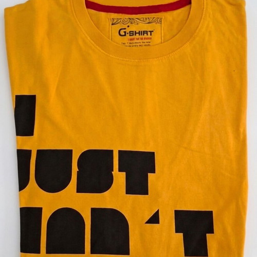 T-Shirt "I Just Can't Get Enough" XL, slightly used, yellow