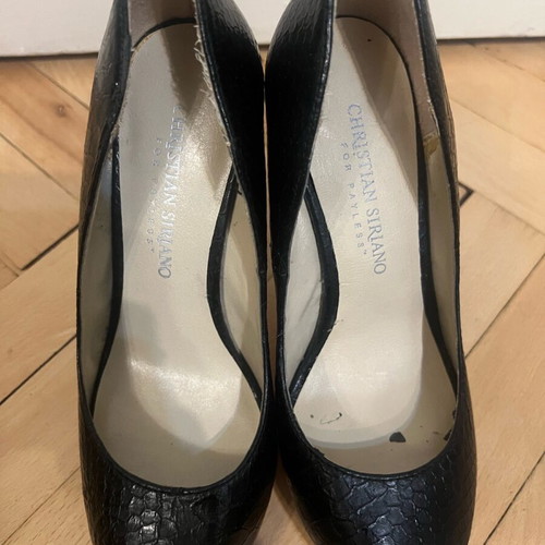 Christian Siriano genuine leather pumps size 37.5 like new black