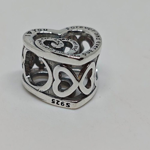 Silver Charm Heart I Love You Forever like new