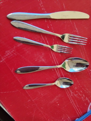 Villeroy & Boch cutlery set of 5, silver color, new