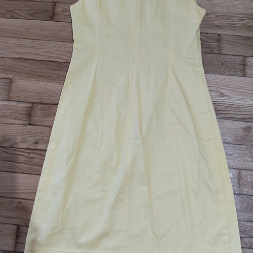 Dress yellow with bow on shoulder, like new, size S