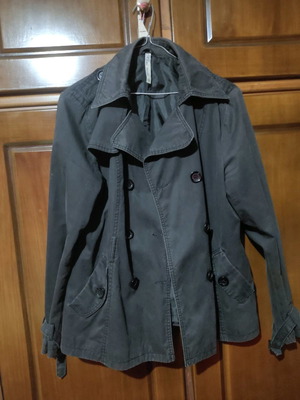 Black short trench coat used size XXL