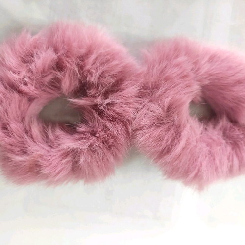 Brand new - 2 pcs Fluffy hair Scrunchy Scrunchie Soft, pastel