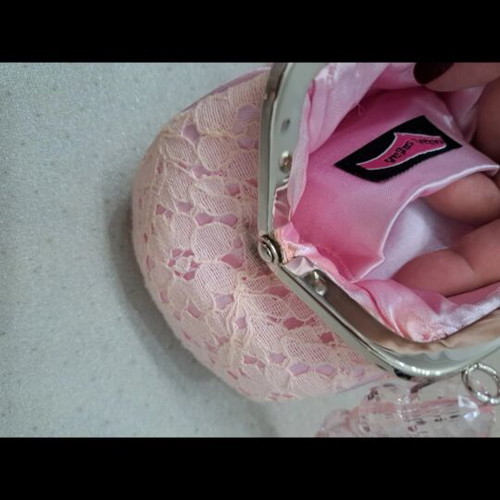 Fullah Sugah pink handbag new, lace with sequins and crystal handle