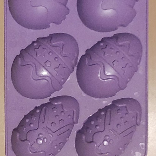 Silicone mold forms used for Easter eggs and chocolates