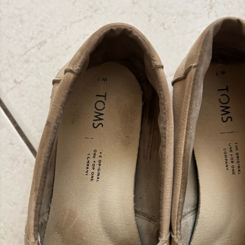 Toms leather espadrilles used, size 38, beige