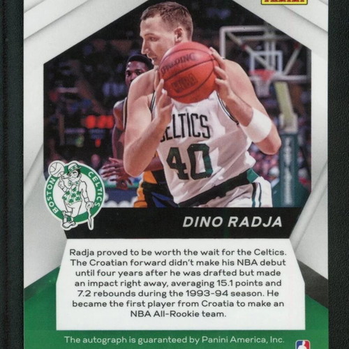 Dino Radja Auto Panini Prizm Fast Break Disco Autograph Card 2020-21 new