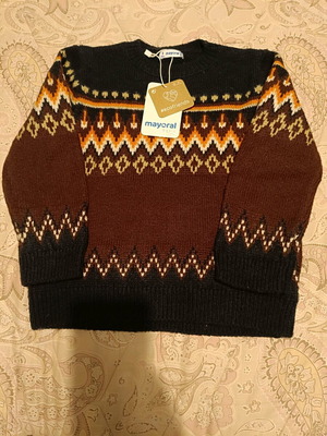 Mayoral sweater new for 3 years old with thick knit, multicolor