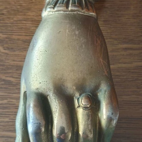 Bronze door knocker used, solid