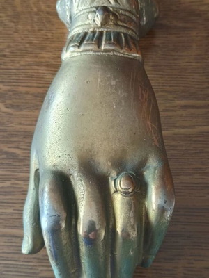 Bronze door knocker used, solid
