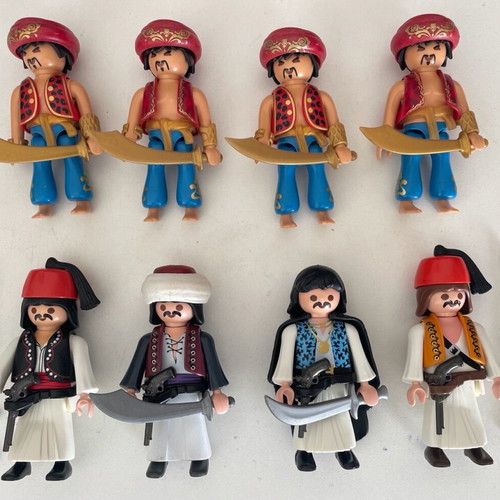 Playmobil Fighters of 1821 like new, custom tsoliades and Turkalbanians warriors
