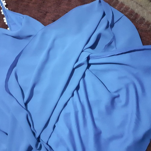 Long top like new, blue with daisy trim