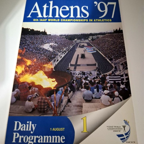 IAAF Athens'97 Official Daily Programmes Collection 10 Volumes used