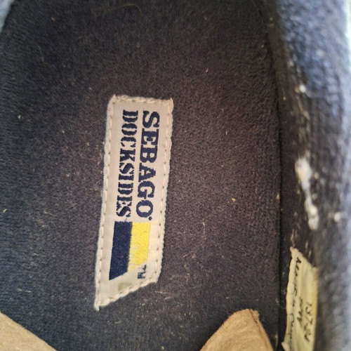 Sebago men's denim shoes used, summer style, size 44.5, blue