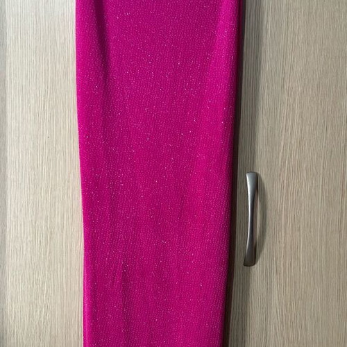 Angel Fashion pink glitter dress with leg split size S like new