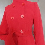Women's coat used red medium, 70% wool