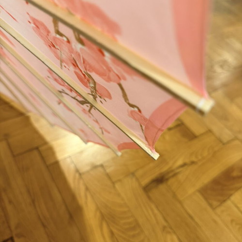 Chinese Pink Umbrella New With Almond Blossom And Bird Pattern