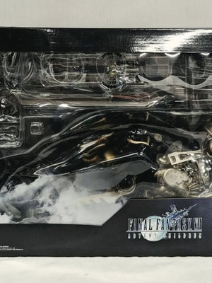 Final Fantasy VII Advent Children Cloud Strife Play Arts Kai figure and Fenrir vehicle set
