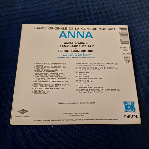 Anna Soundtrack CD σαν καινούργιο, μουσική κωμωδίας 1967