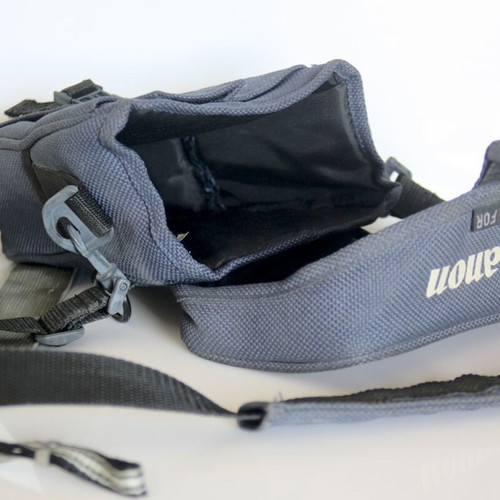 Canon camera case and strap used, blue navy