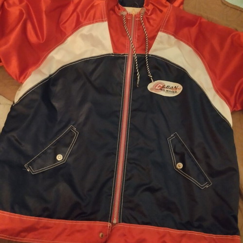 Earthbound jacket windbreaker waterproof like new, blue and red, size XL