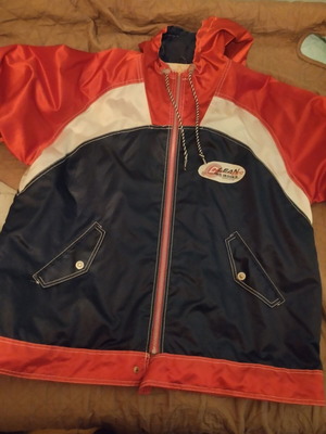 Earthbound jacket ветроустойчиво водоустойчиво като ново, XL, червено и синьо