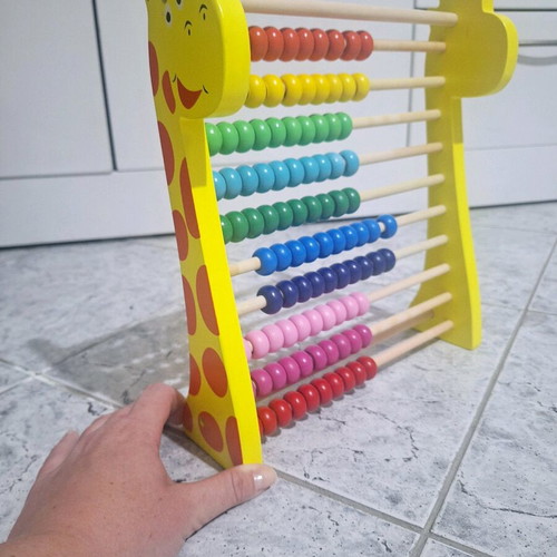 Children's wooden abacus like new, approx. 23x25 cm
