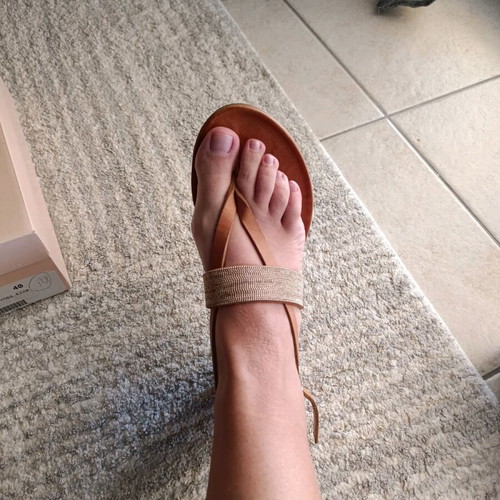 Tsakiris Mallas sandals tan like new, size 40