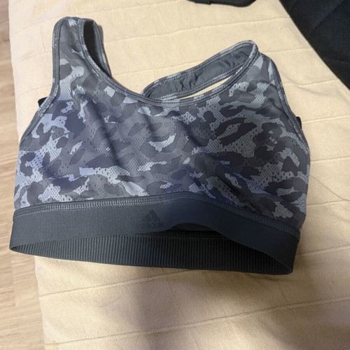 Adidas Believe This AOP sports bra, grey, size S