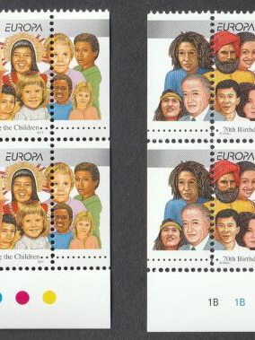 Σετ γραμματοσήμων Guernsey 1996 Europa CEPT σε τετράδα καινούργιο
