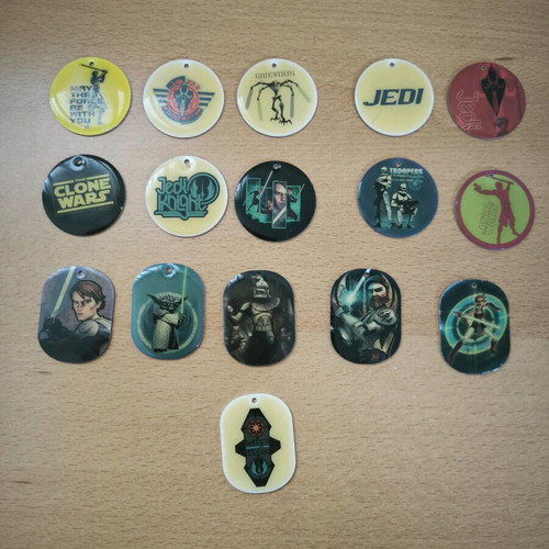 Star Wars metal cards used, pack of 16, 2008