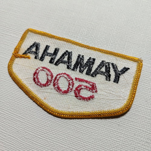 Yamaha 500 embroidered patch used, vintage retro
