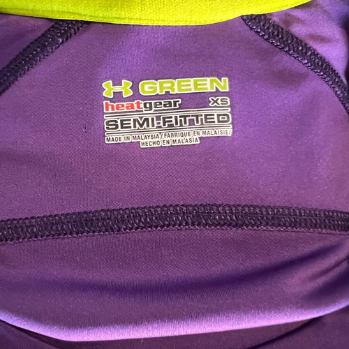 Under Armour sports shirt used, purple, size XS
