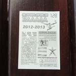 Panini Superleague 2012-2013 αυτοκόλλητο Νο128 Νίκος Κάλτσας μεταχειρισμένο