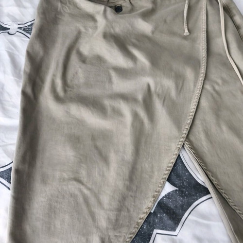 Acerbis elastic jeans with apron like new, size M 38 10, gray beige
