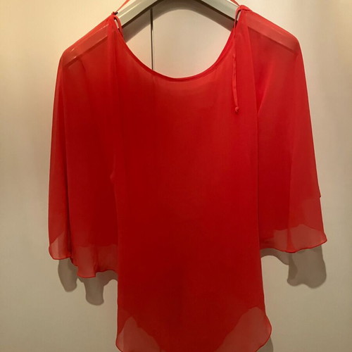 Coral transparent blouse like new, size S